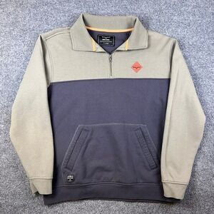 Kimes Ranch Sweatshirt Mens XL Green Gray 1/4 Zip Colorblock Western Pullover